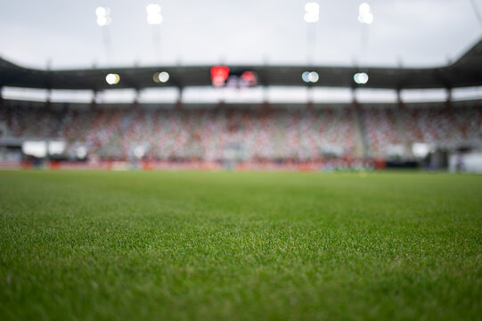 Grass at the football stadium