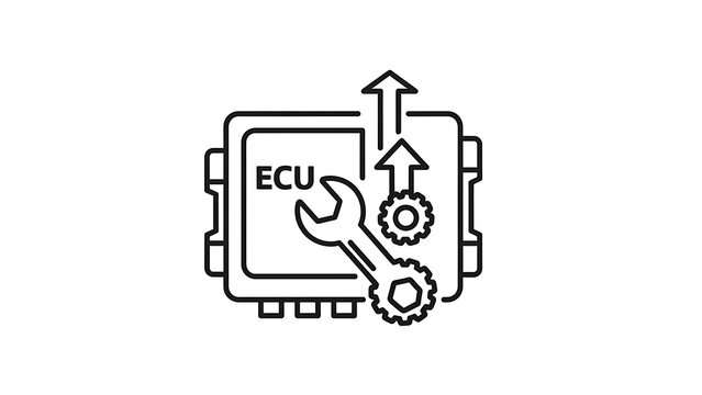 ECU Engine Control Unit Repair Service Illustration.