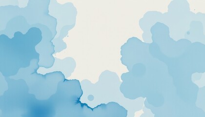 Fototapeta premium Light Blue Abstract Watercolor Background with Soft Blurred Shapes for Creative Designs