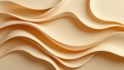 Obraz premium Soft Curved Waves of Natural Beige Color Creating Elegant Flowing Patterns on Smooth Surface