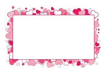 Heart-shaped frame isolated on transparent background