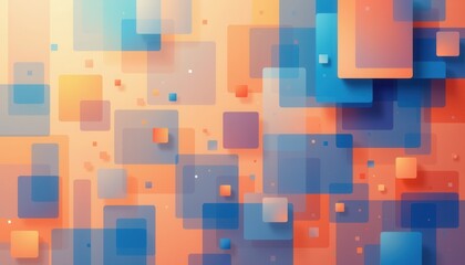 Abstract Geometric Background with Colorful Squares and Soft Gradient Effects for Creative Designs