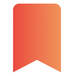 Orange Gradient Bookmark Ribbon