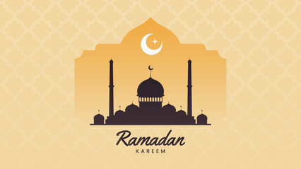 Ramadan Kareem Islamic Background. Vector Illustration for greetings card, poster and banner. © AdityasStd