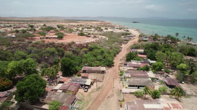 Aerial view of Punta Eran and Araya coast, serene and natural