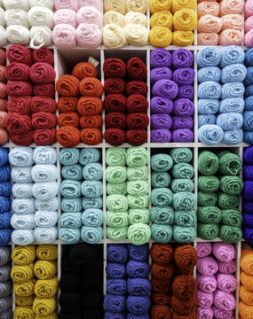 Balls of colored wool
