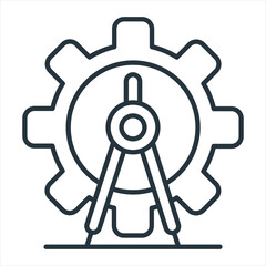 Obraz premium Precision Icon Outline Style