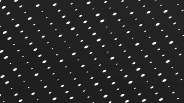 Abstract Dots Pattern on Dark Background Scrolling and Shimmering