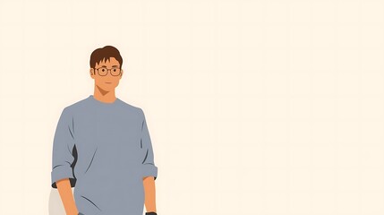 Full Body Portrait of Stylish Man Waiting with Hands in Pockets