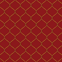 Fototapeta premium Luxury Red and Gold Geometric Seamless Pattern Background