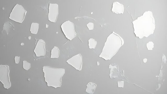 spackle. A textured grey wall with patches of white spackle in various drying stages. safety posters, maintenance manuals, designed for industrial assembly lines and welding operations.