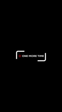 Minimalist Typography Animation with Red Accent Circle on Black Background One More Time text animation