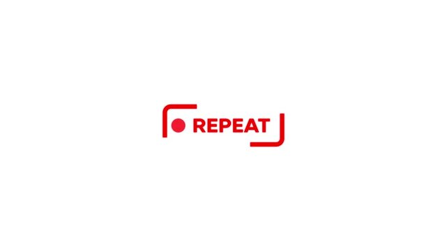 Repeat Sign Red Symbol Loop Cycle