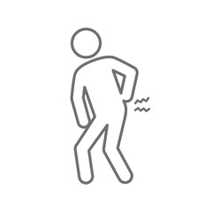 腰痛のピクトグラムアイコン