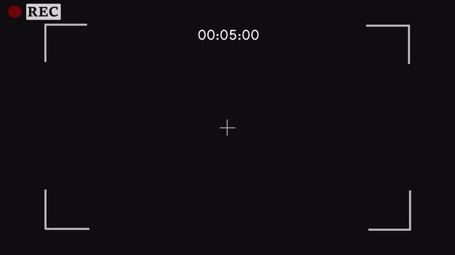 rec animation  with Alpha Channel, offering simple-to-use video recording camera screen animation in horizontal view in transparent background in 4K animation 