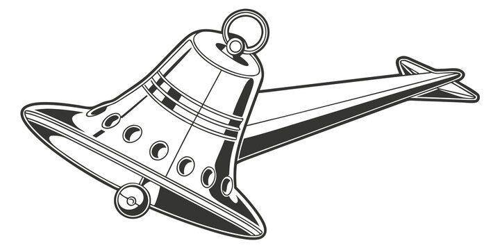 Vintage spaceship illustration