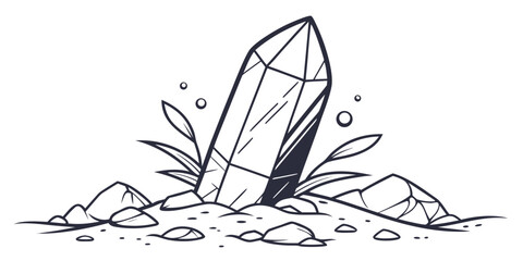 Obraz premium Crystal on rocks