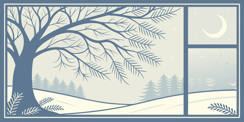 Winter night landscape © RABBY