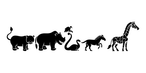Silhouettes of african wildlife © RABBY