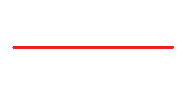 Thin red horizontal line isolated on a white background, simple vector graphic for a separator or underscore