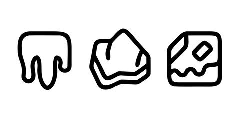 Three geometric shapes