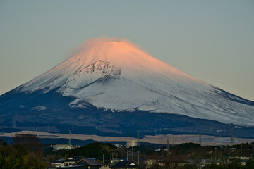 Fototapeta premium 朝焼けの富士山