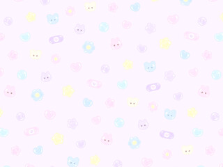 4:3 ぷっくりかわいいイラストパターン♪