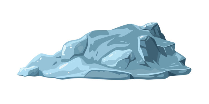 snow leopard standing on a rocky mountain peak Vector
