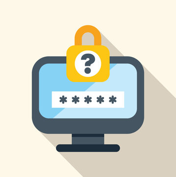 Computer screen displaying a password input field with a padlock and question mark icon