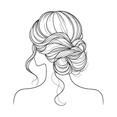 Fryzura włosy rysunek szkic