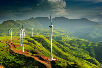 Wind Turbine in the mountains © pravin
