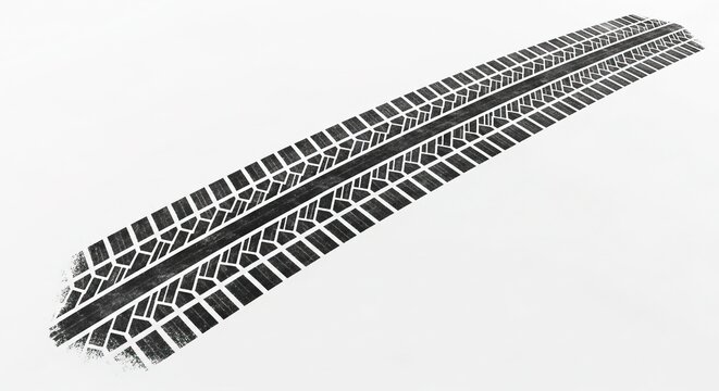 Tire tread pattern isolated on white background