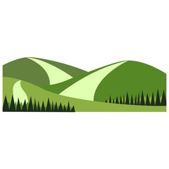 Obraz premium Green Rolling Hills Landscape