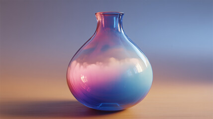 Glass vase with colorful smoke stock photo for home decor and interior design inspiration ideas photo