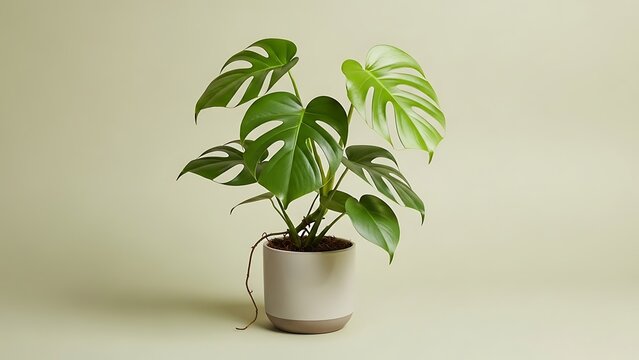 Mini Monstera plant in a pot