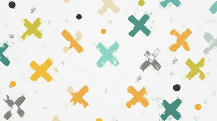 Obraz premium Vibrant abstract design with multicolored geometric pattern on pristine white backdrop illustrating dynamic modern art.