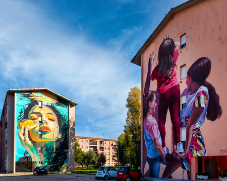 Murals by Mandi Oh and Edoardo Ettorre
