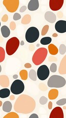 Fototapeta premium Vibrant natural pebble pattern showcasing an intricate arrangement of diverse colors and textured stones forming an appealing background surface art.
