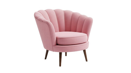 Fototapeta premium Elegant pink velvet armchair