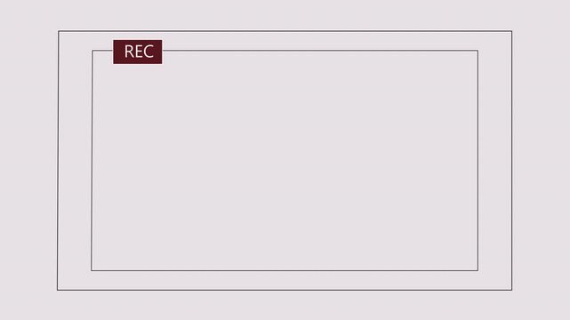 rec animation  with Alpha Channel, offering simple-to-use video recording camera screen animation in horizontal view in transparent background in 4K animation 