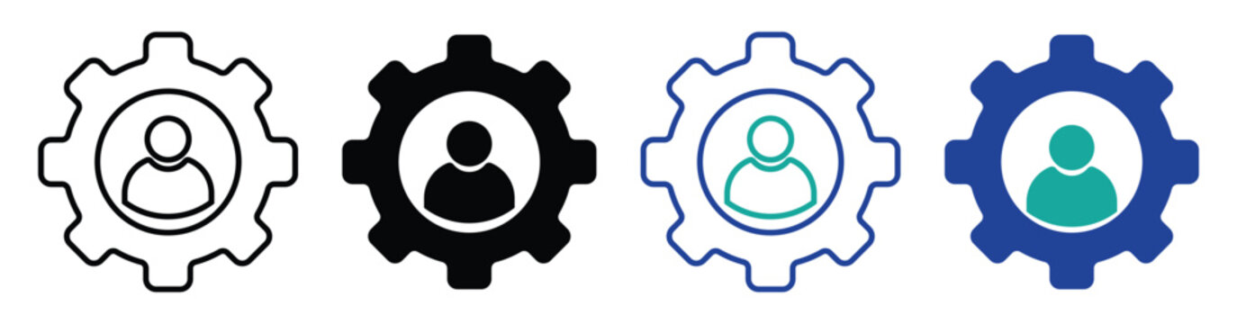 Skills icon set in multiple styles collection