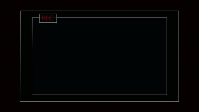 rec animation  with Alpha Channel, offering simple-to-use video recording camera screen animation in horizontal view in transparent background in 4K animation 