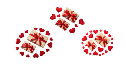 Heart Gift Circle on transparent background,png
