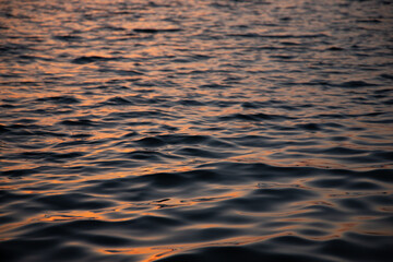 Water surface at sunset