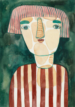 A girl with short hair
