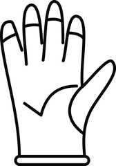 Obraz premium Protective glove icon representing hygiene, safety, and cleaning