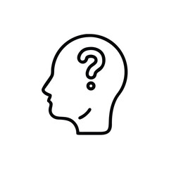 Human Head With Question Mark Thinking Icon