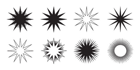 Obraz premium Decorative border with stars and swirls, plus geometric shapes vector elements