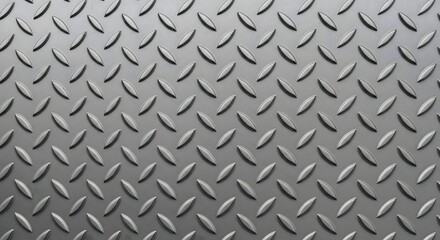 Diamond Plate Metal Texture Background, Industrial Steel Floor Pattern, Anti-Slip Checkered Iron Surface, Heavy Duty Construction Material, Factory, Warehouse and Engineering Design Concept