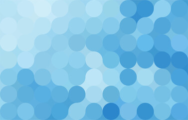 Gradient blue bubble background. Mosaic circular pattern for graphic design.